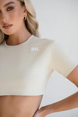 Everyday Cropped T-Shirt in Ivory