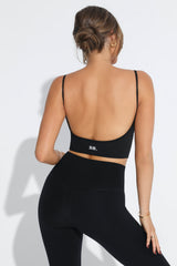 Backless Cropped Cami in Black